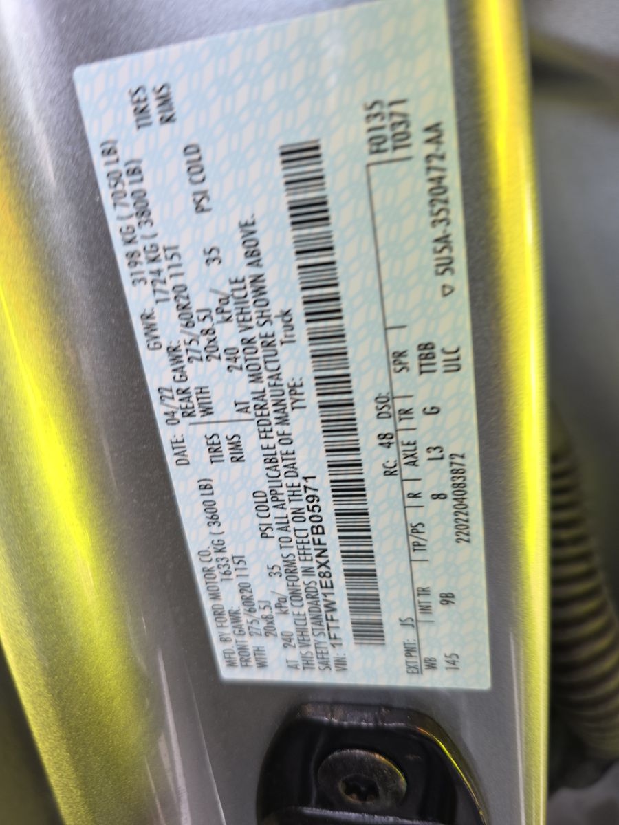 2022 Ford F-150 Platinum AWD