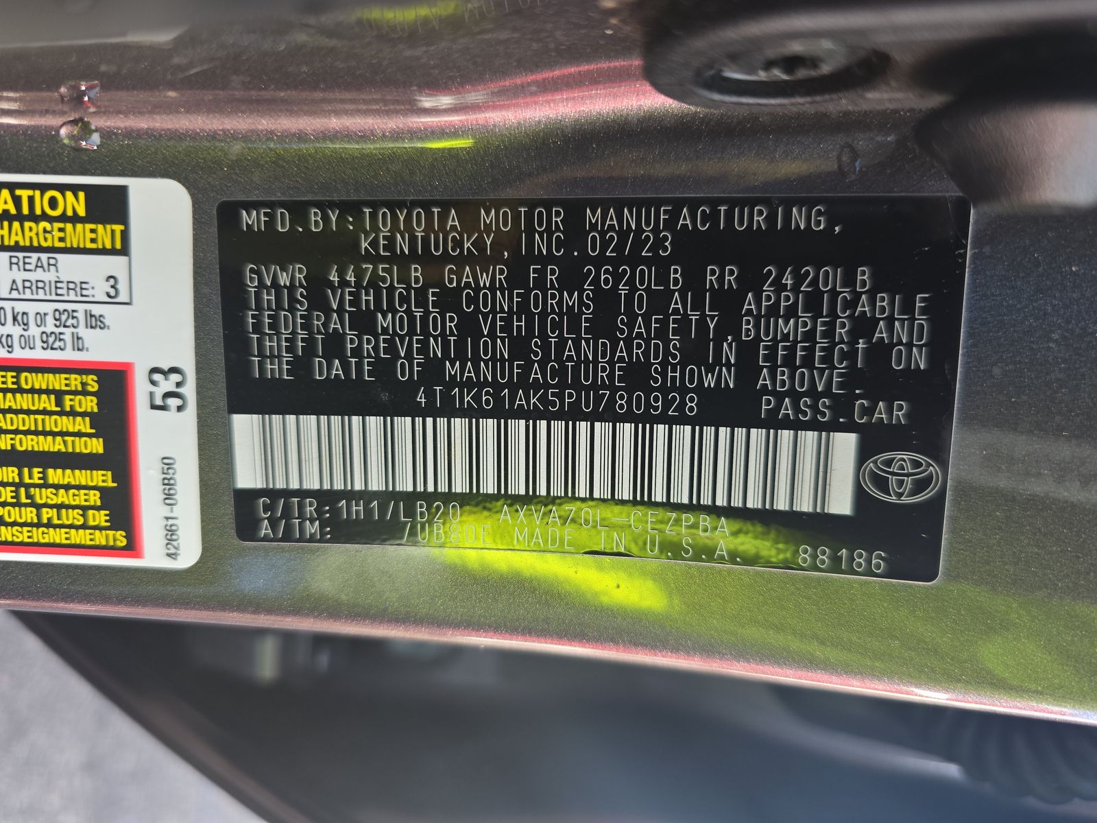 2023 Toyota Camry XSE FWD