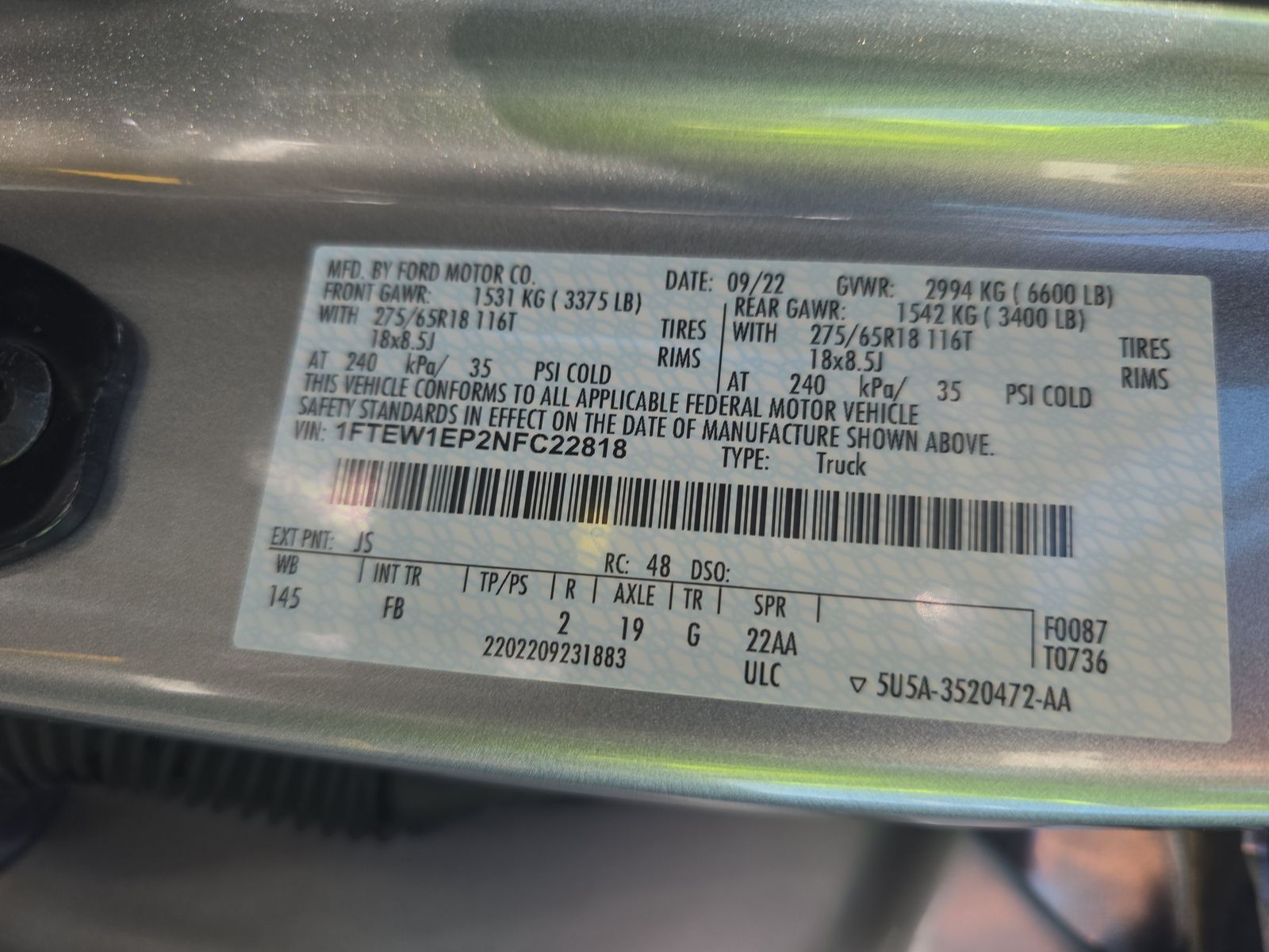 2022 Ford F-150 XLT AWD