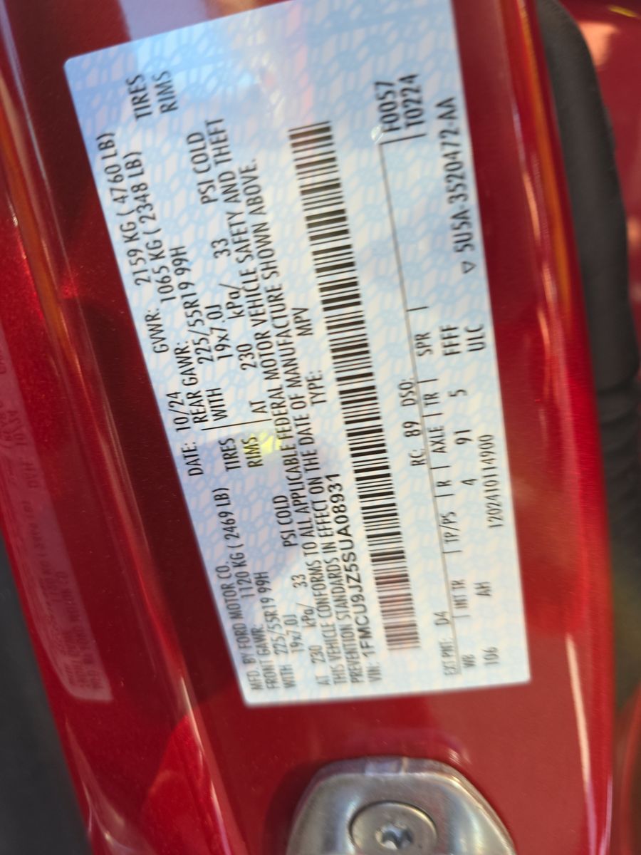 2025 Ford Escape Hybrid Platinum AWD