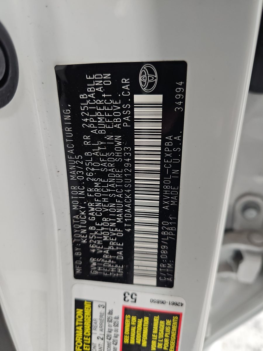 2025 Toyota Camry XSE FWD