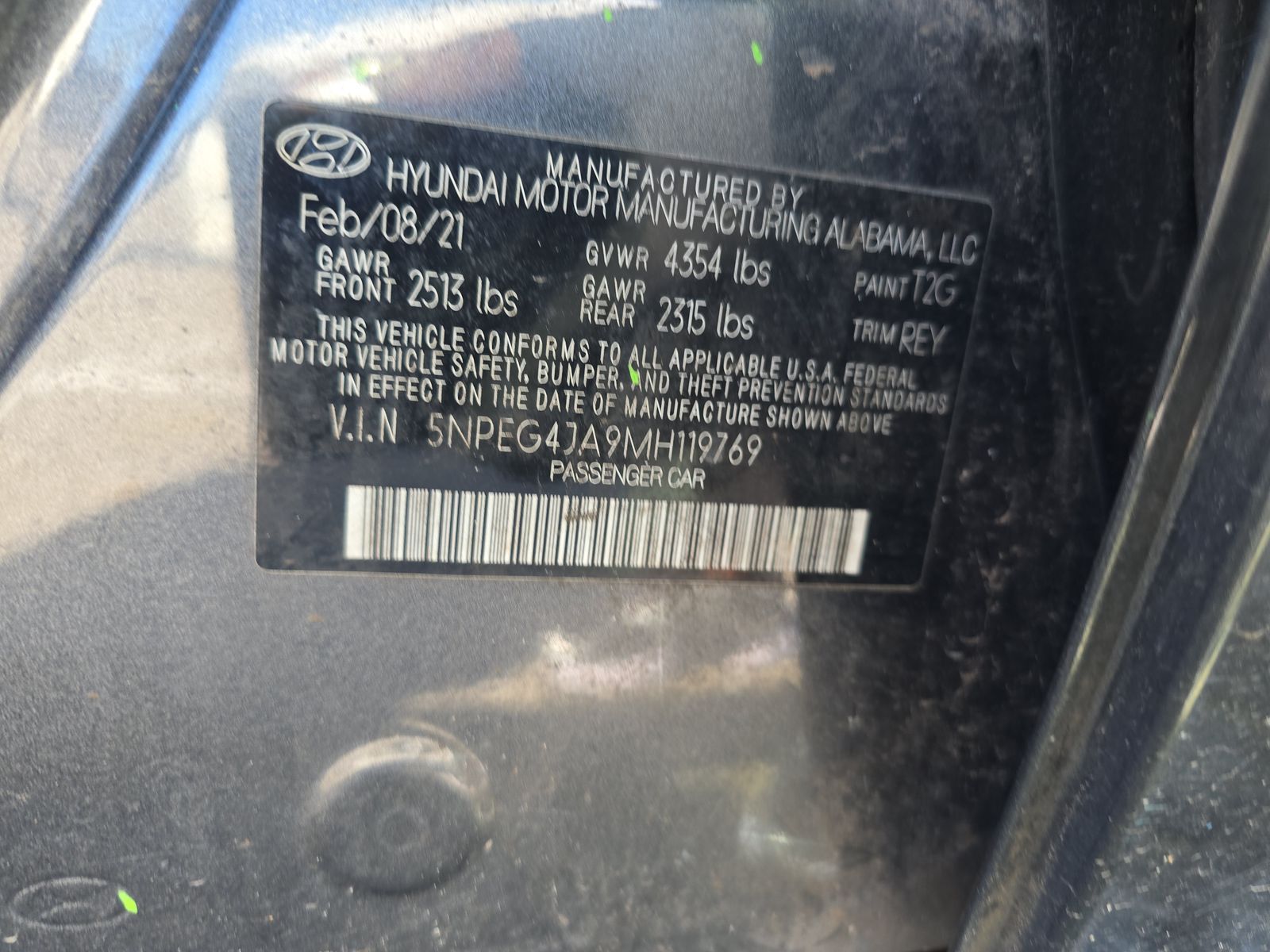 2021 Hyundai Sonata SE FWD