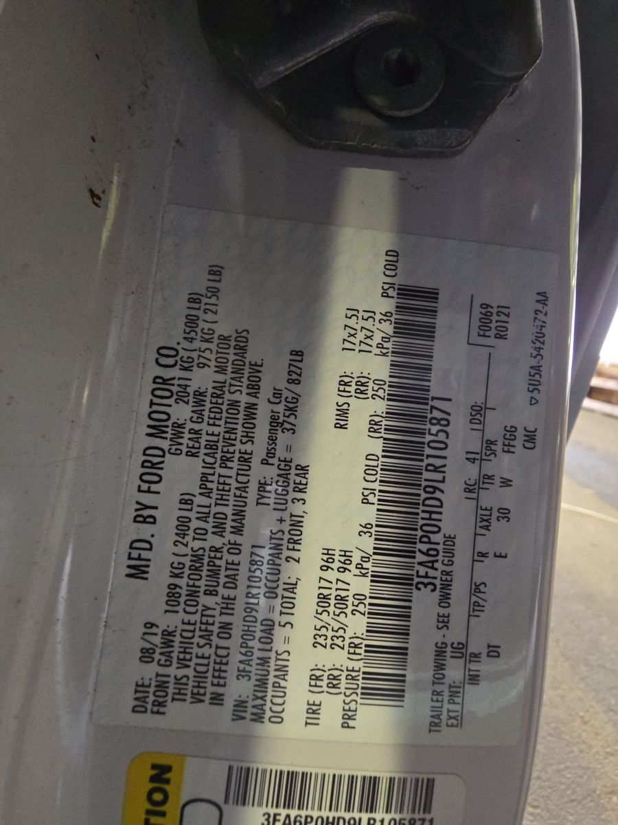 2020 Ford Fusion SE FWD