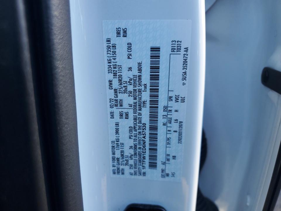 2022 Ford F-150 Hybrid Lariat AWD