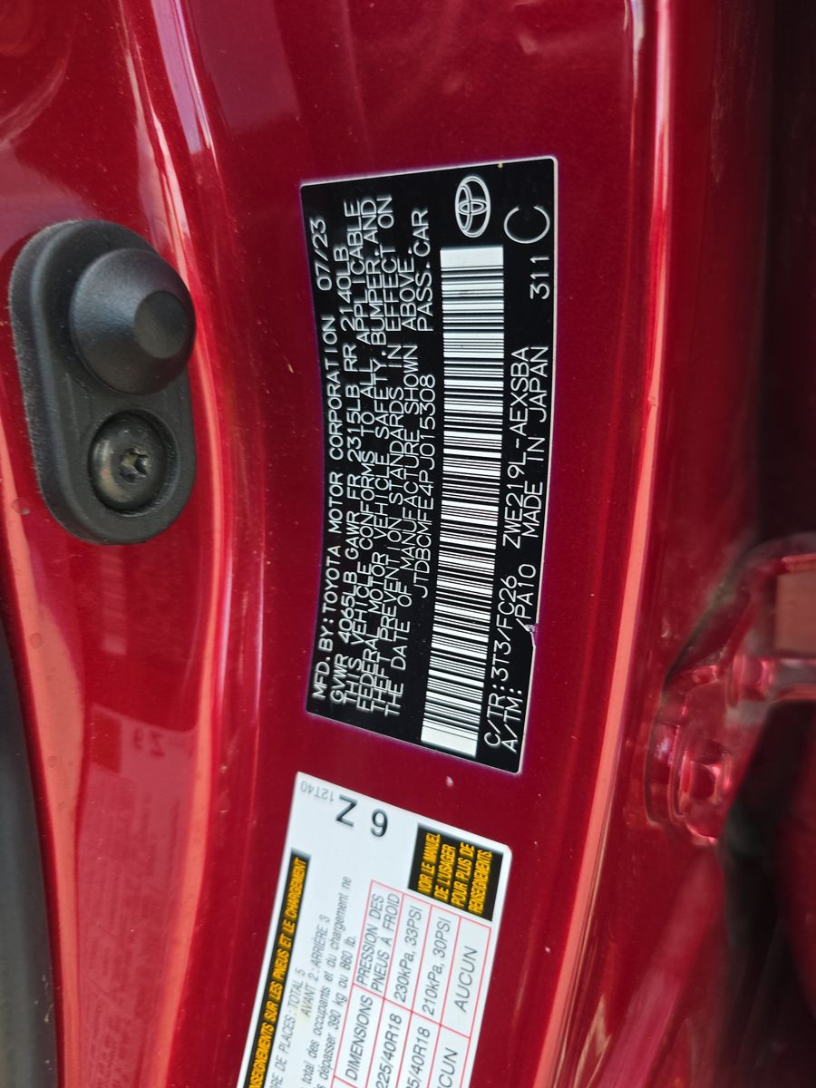 2023 Toyota Corolla Hybrid SE FWD