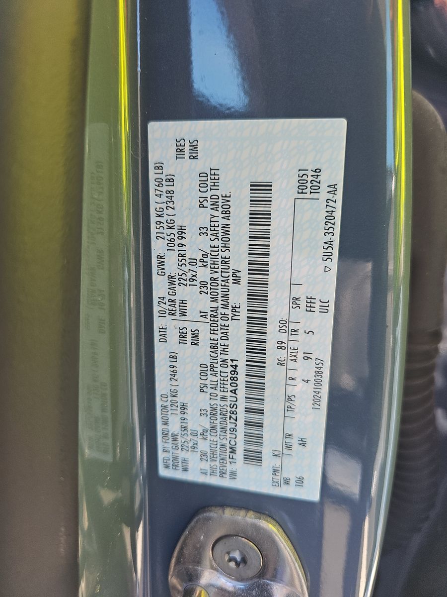 2025 Ford Escape Hybrid Platinum AWD