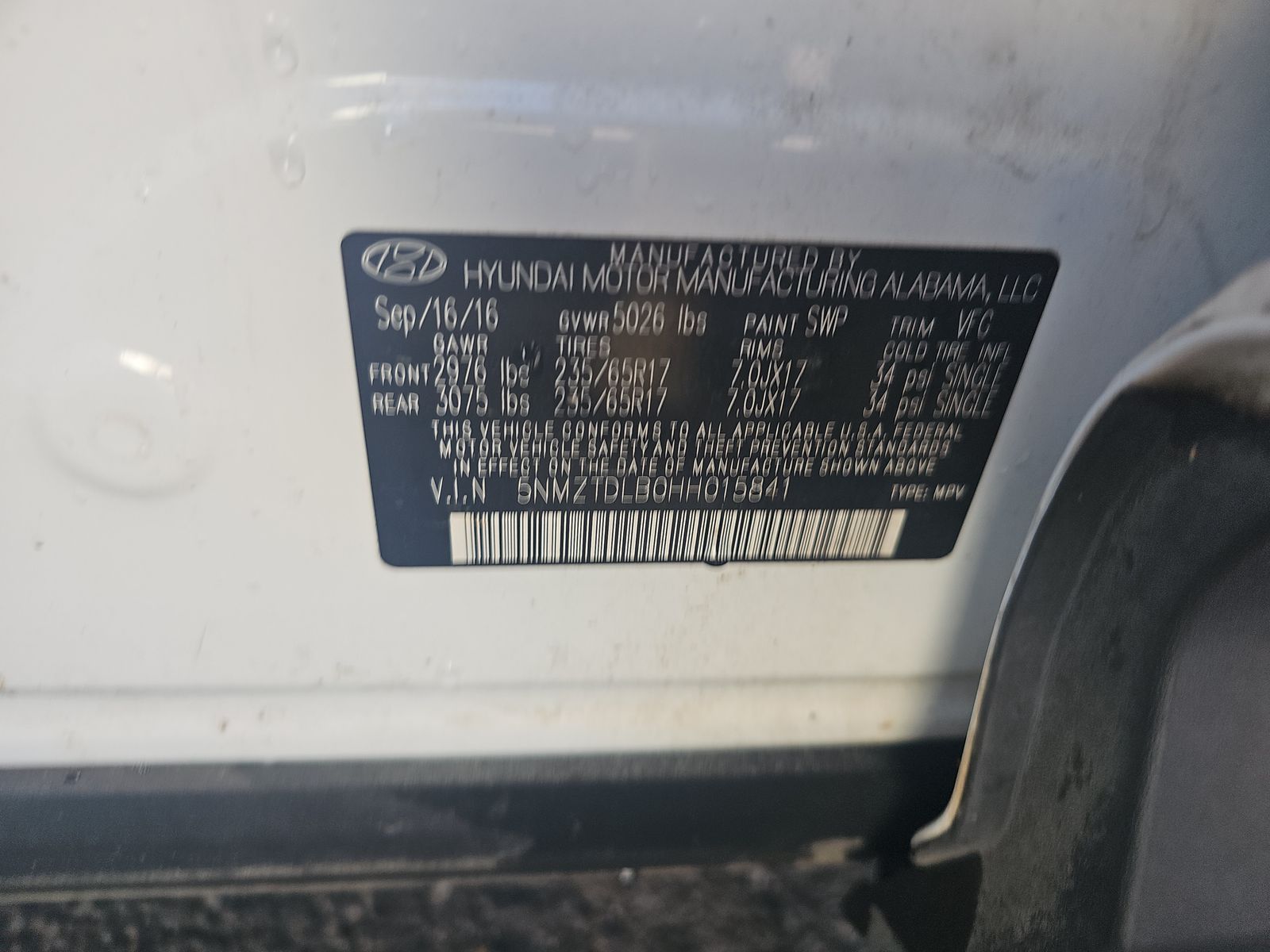 2017 Hyundai Santa Fe Sport Base AWD