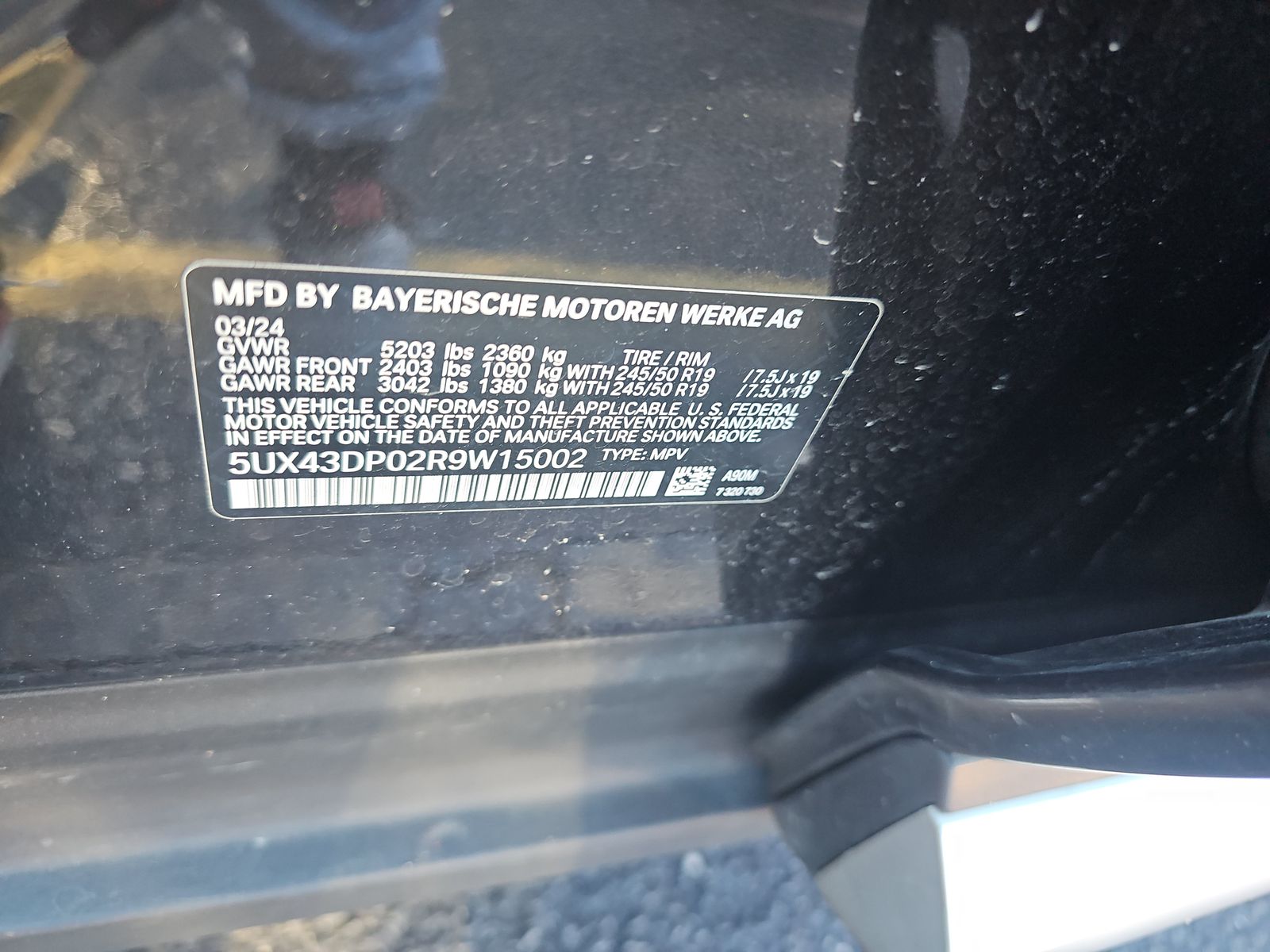 2024 BMW X3 sDrive30i RWD