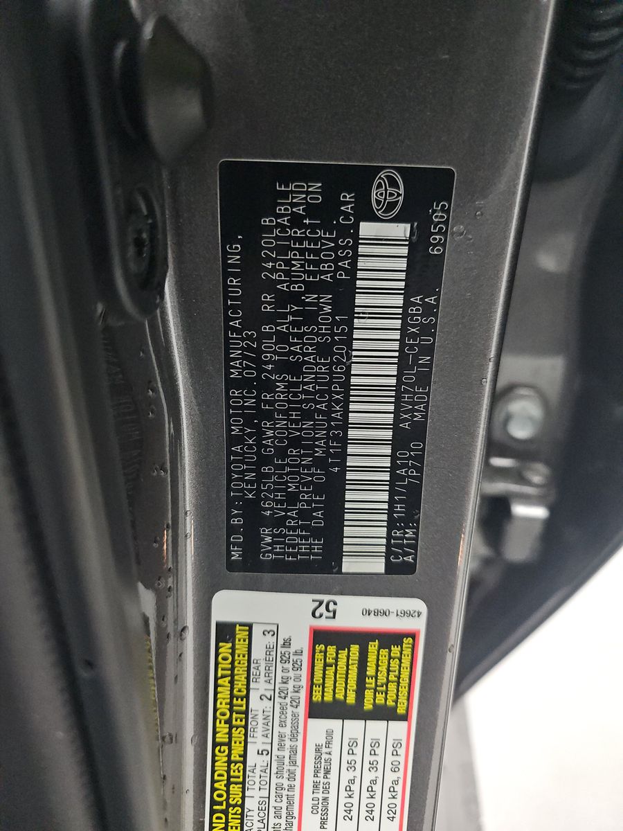 2023 Toyota Camry Hybrid XLE FWD