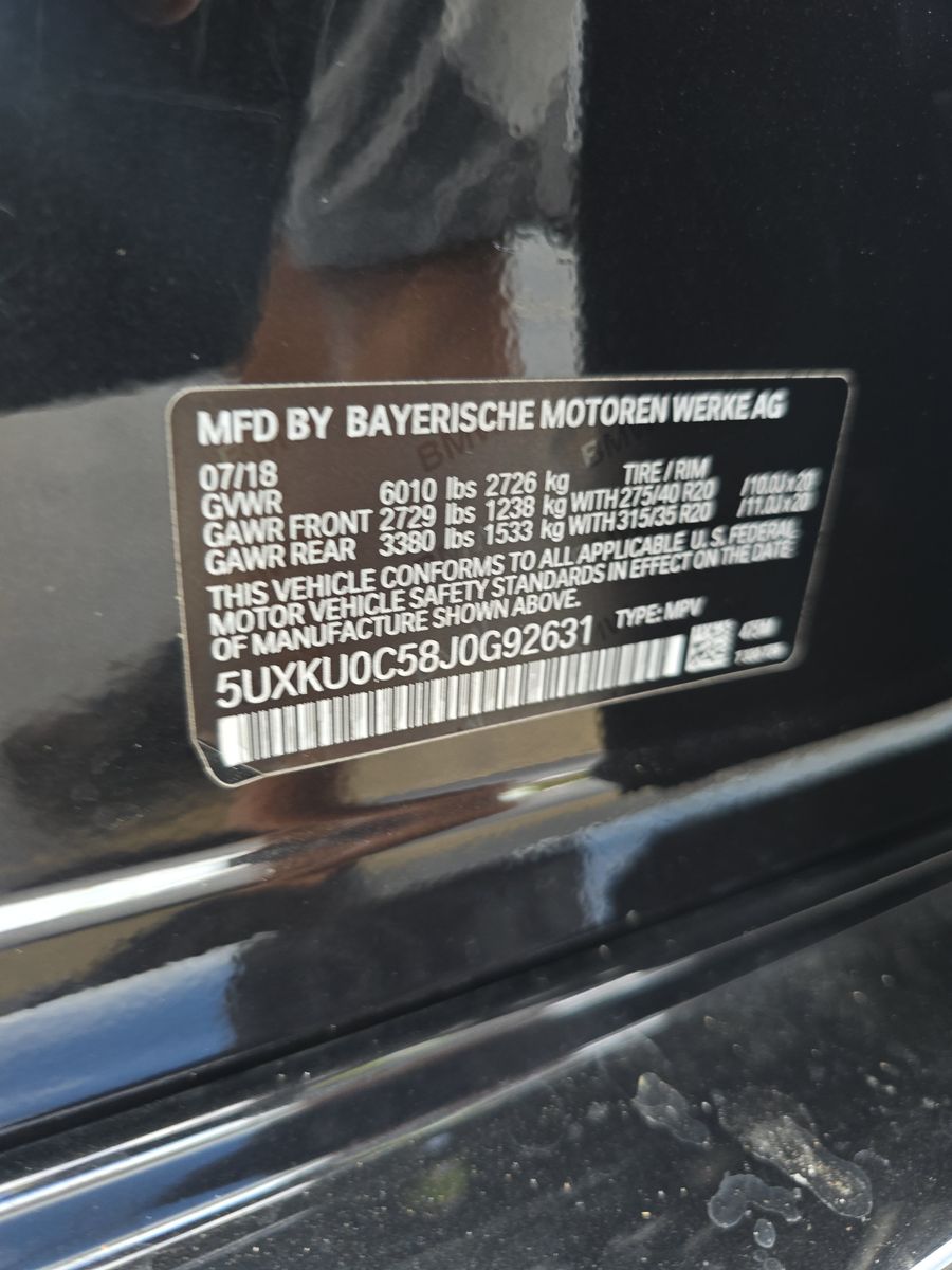 2018 BMW X6 sDrive35i RWD