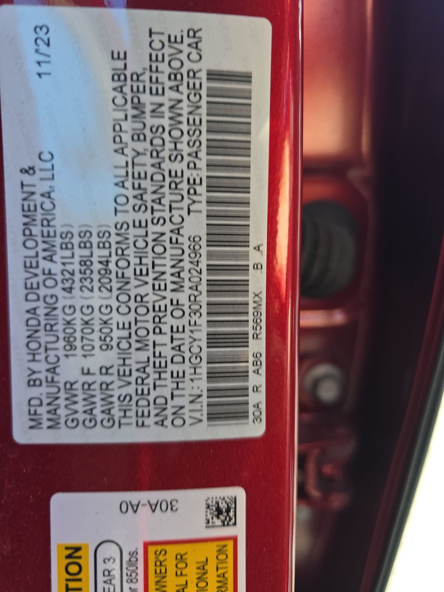 2024 Honda Accord EX FWD