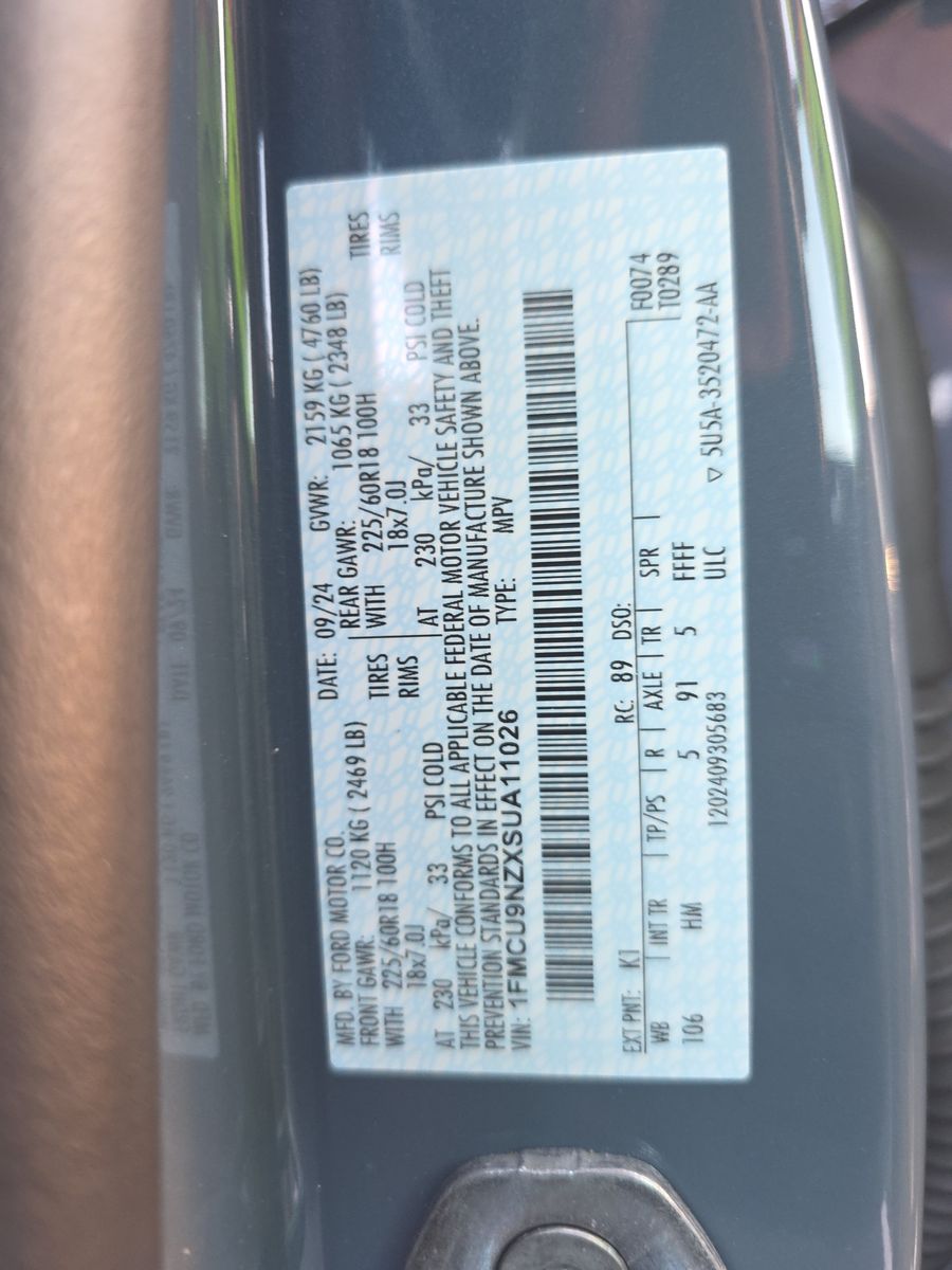 2025 Ford Escape Hybrid ST-Line Elite AWD