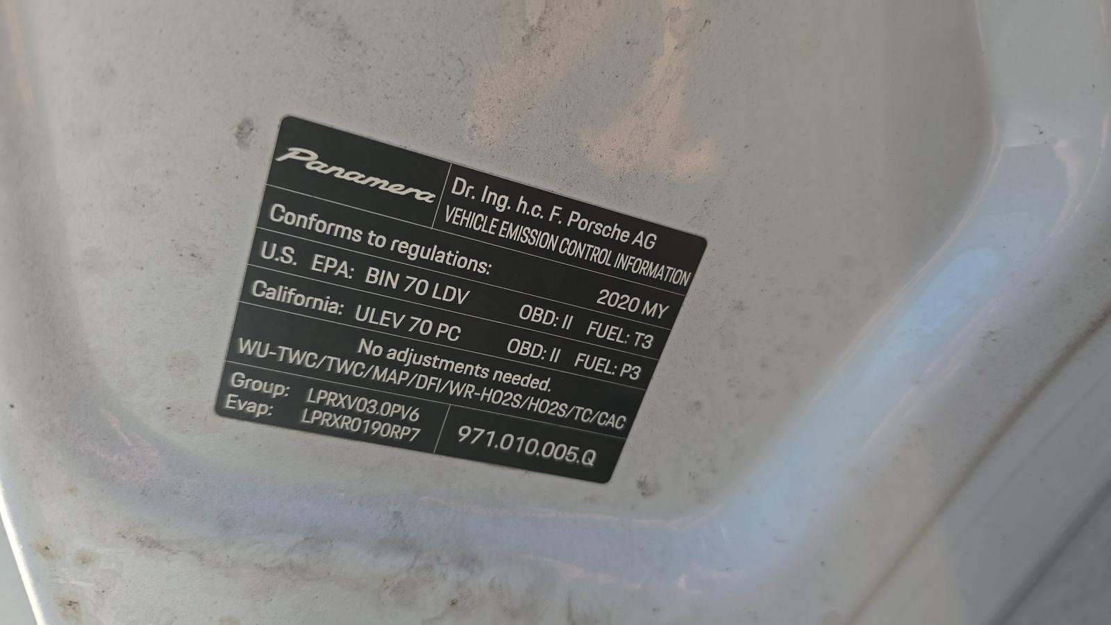 2020 Porsche Panamera Base RWD