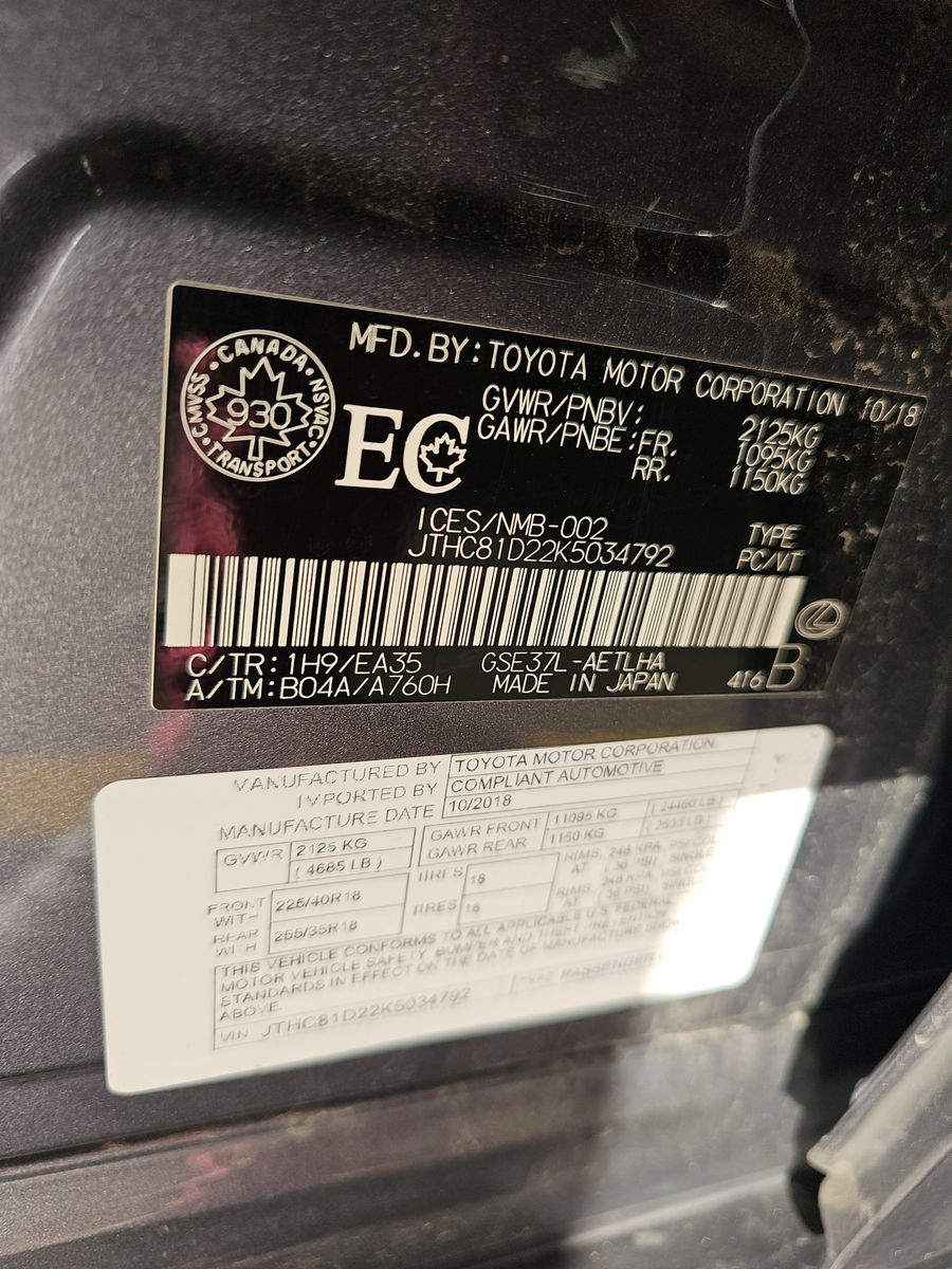 2019 Lexus IS IS 300 F SPORT AWD