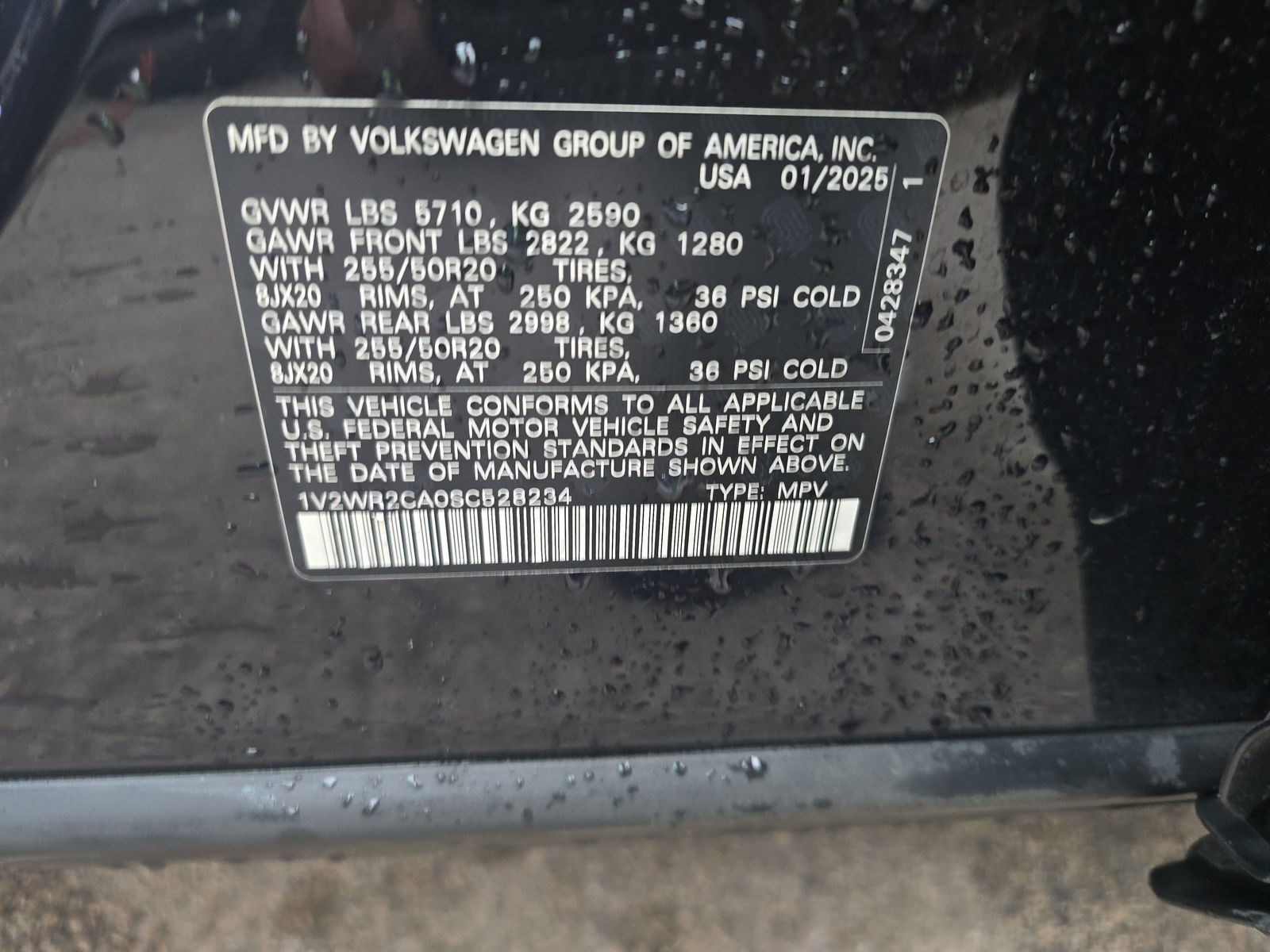 2025 Volkswagen Atlas 2.0T SE FWD