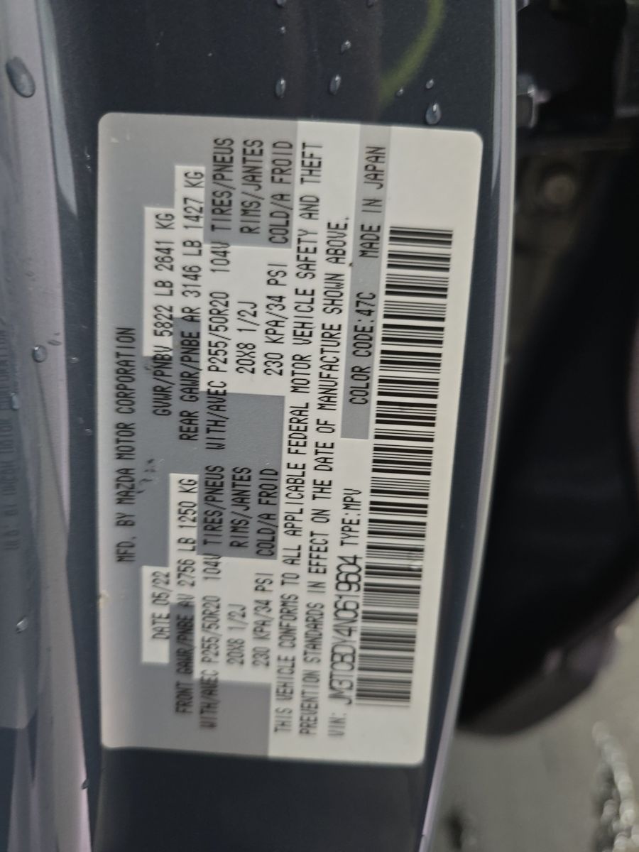 2022 MAZDA CX-9 Carbon Edition AWD