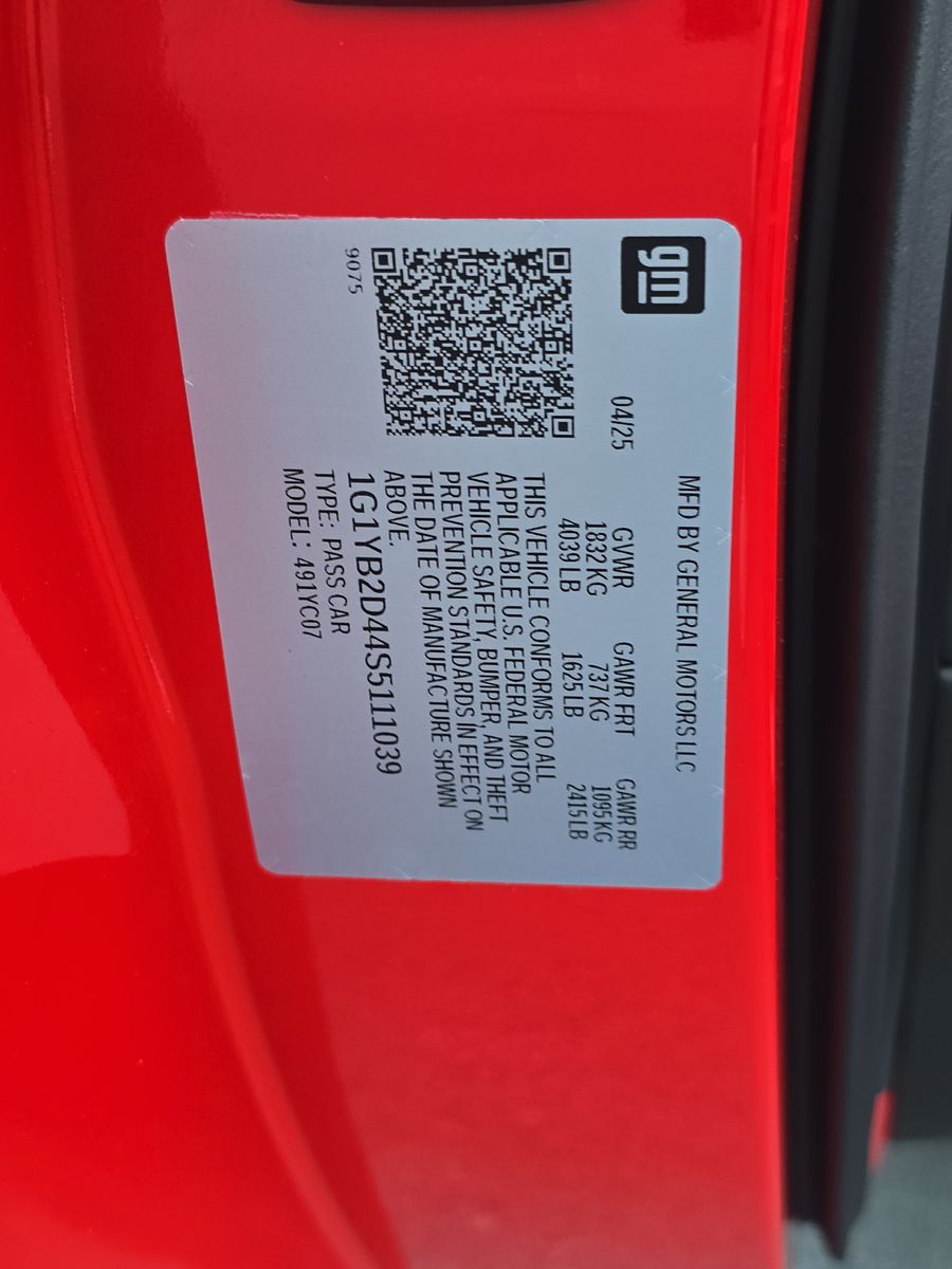 2025 Chevrolet Corvette Stingray RWD