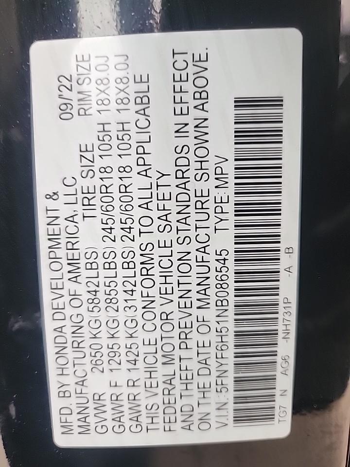 2022 Honda Pilot EX-L AWD