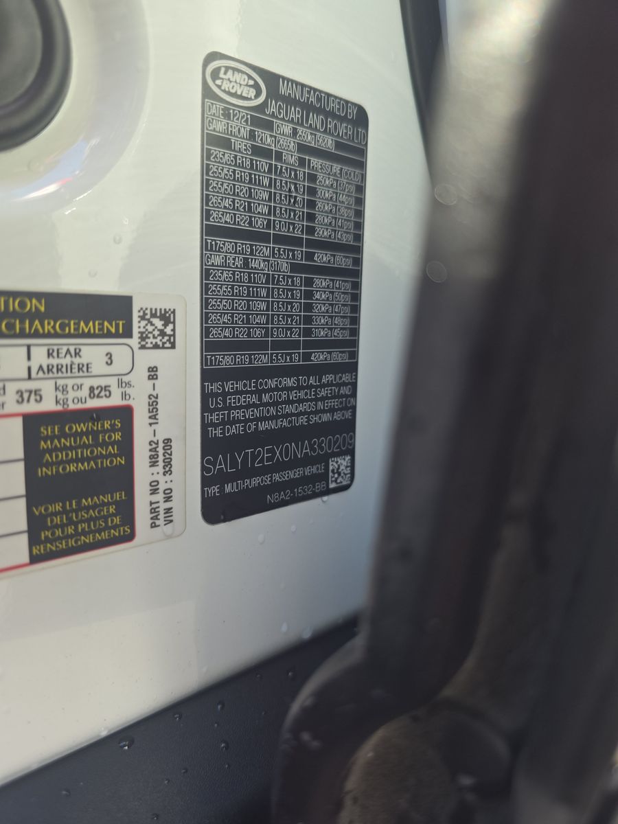 2022 Land Rover Range Rover Velar R-Dynamic S AWD