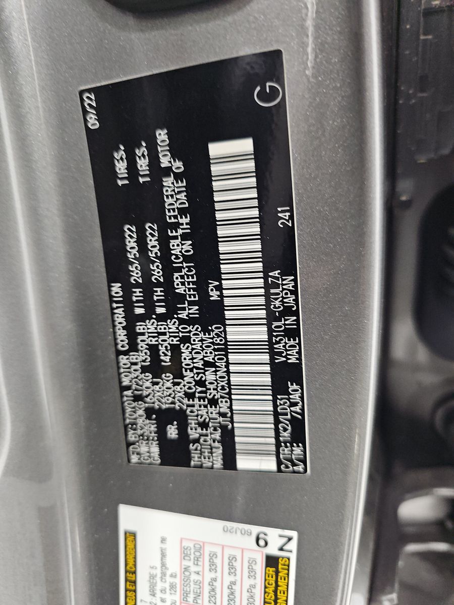 2022 Lexus LX LX 600 F SPORT AWD