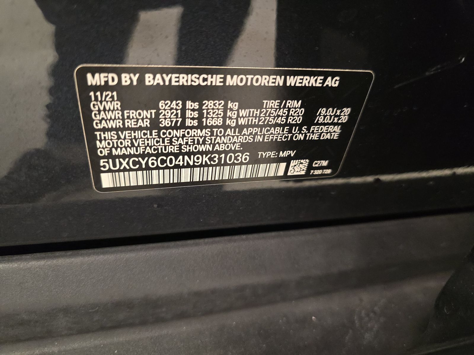 2022 BMW X6 xDrive40i AWD