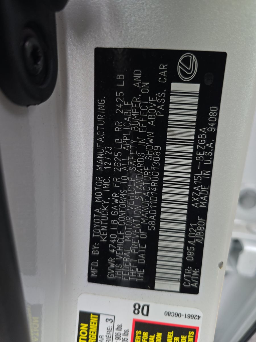 2024 Lexus ES ES 250 AWD