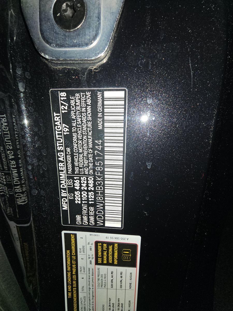 2019 Mercedes-Benz C-Class AMG C 63 S RWD