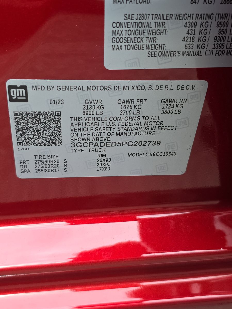 2023 Chevrolet Silverado 1500 RST RWD