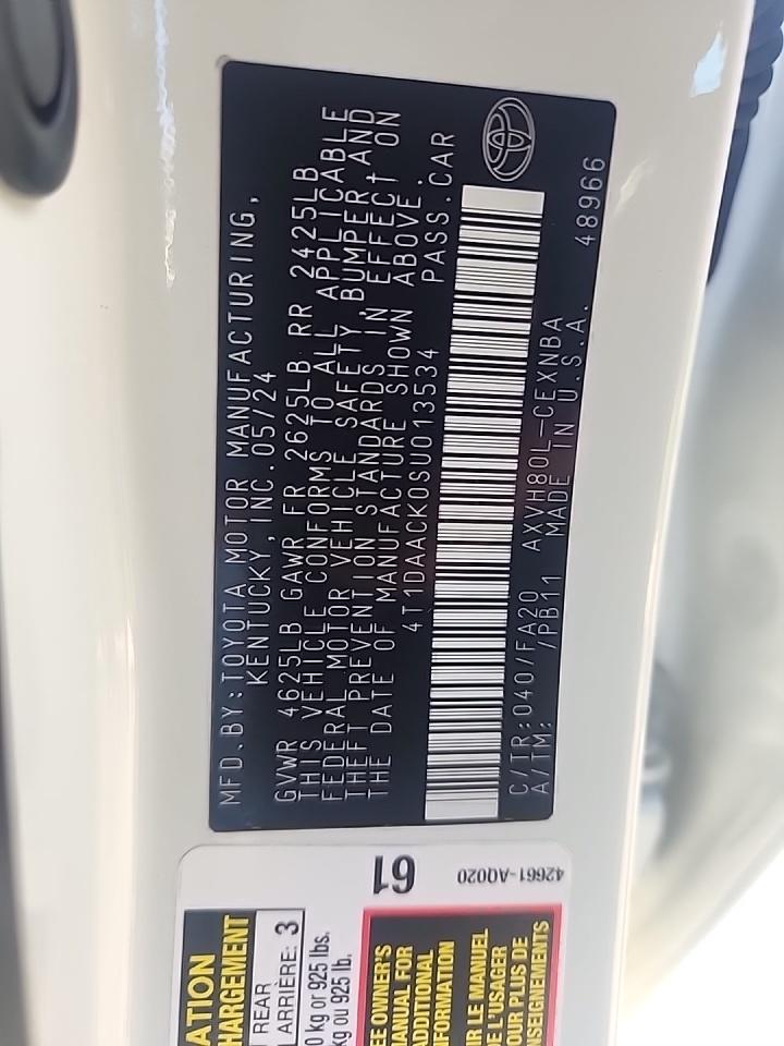 2025 Toyota Camry LE FWD