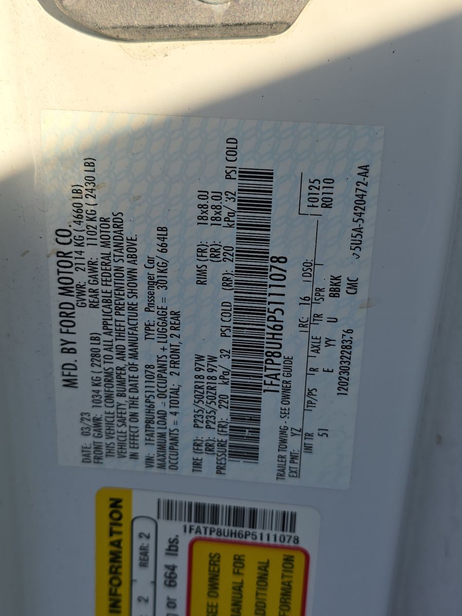 2023 Ford Mustang EcoBoost Premium RWD