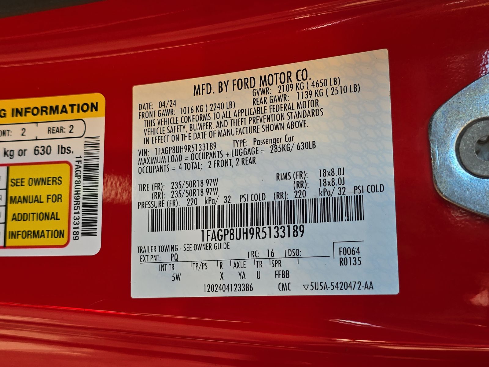 2024 Ford Mustang EcoBoost Premium RWD