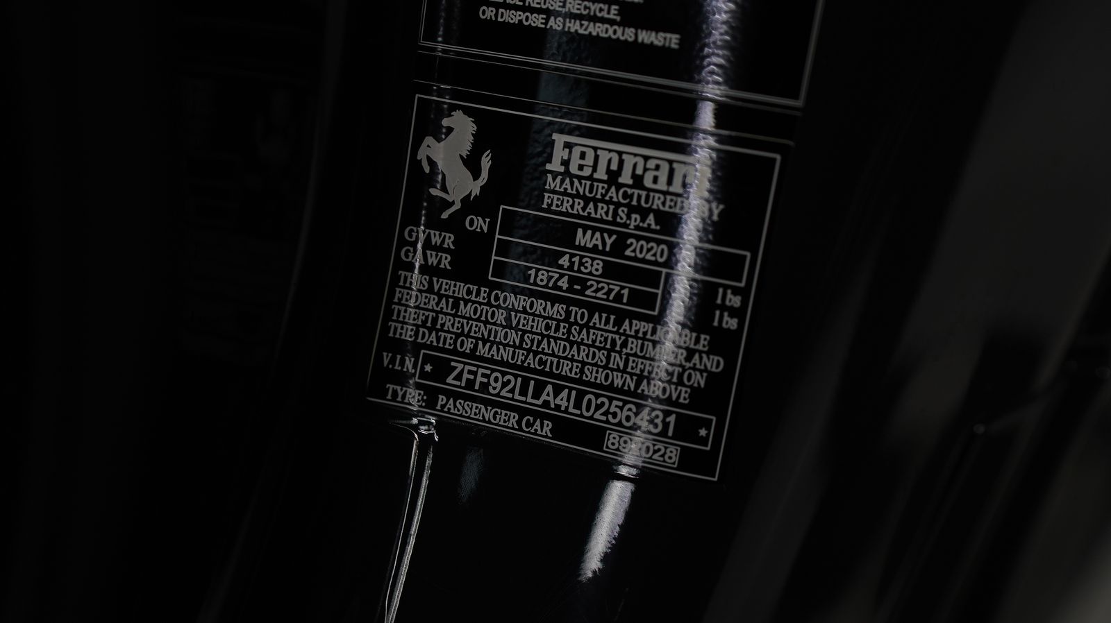 2020 Ferrari F8 Tributo RWD