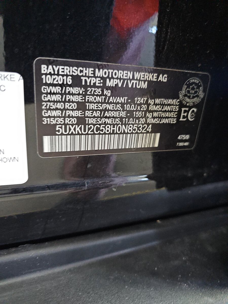 2017 BMW X6 xDrive35i AWD