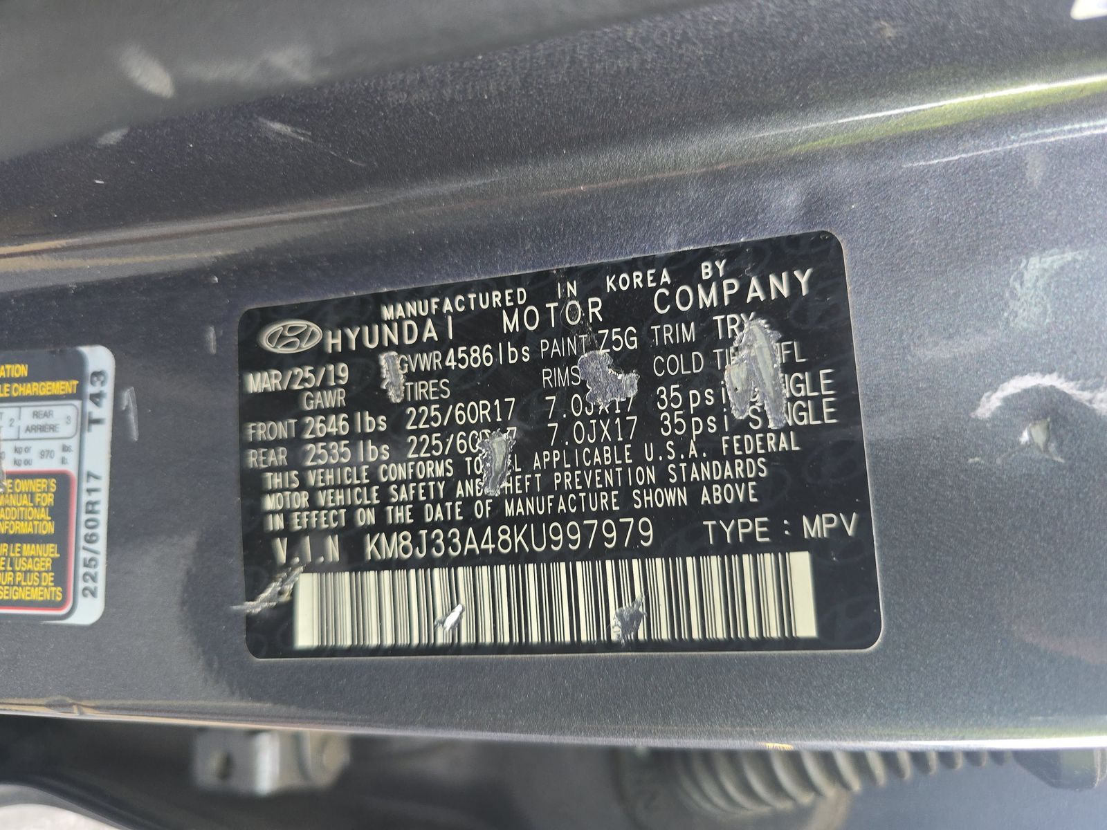 2019 Hyundai Tucson Value FWD