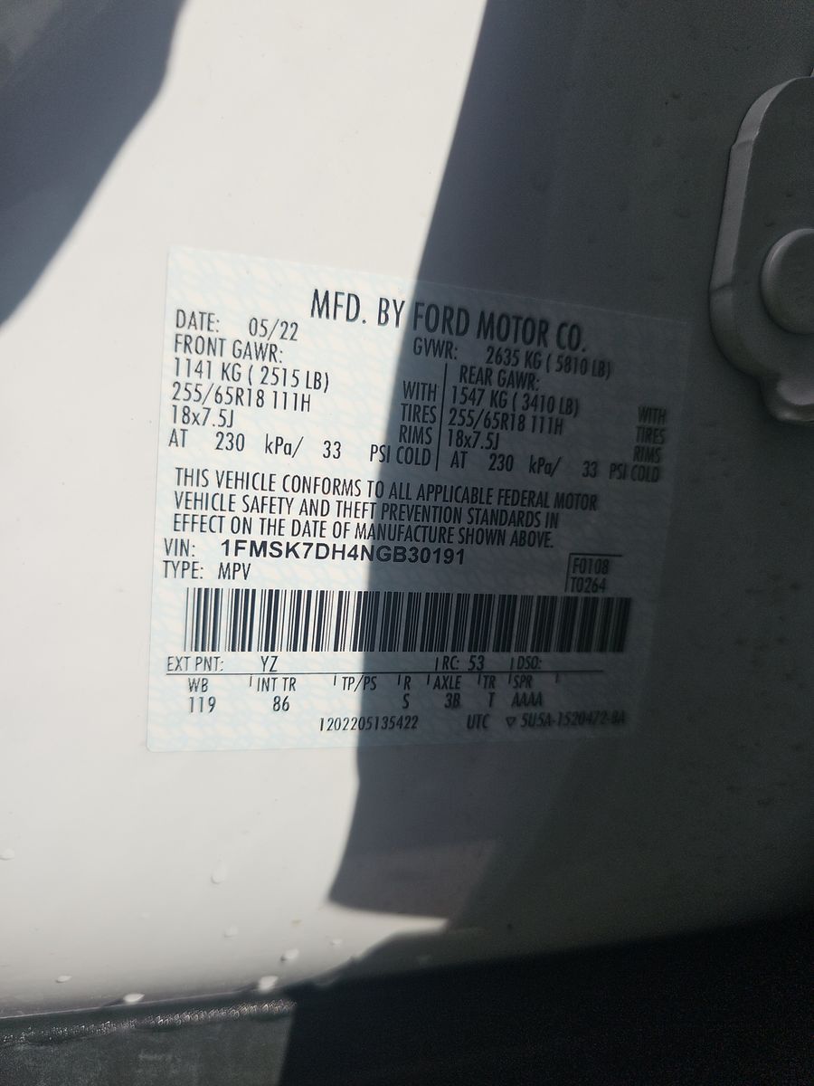 2022 Ford Explorer XLT RWD