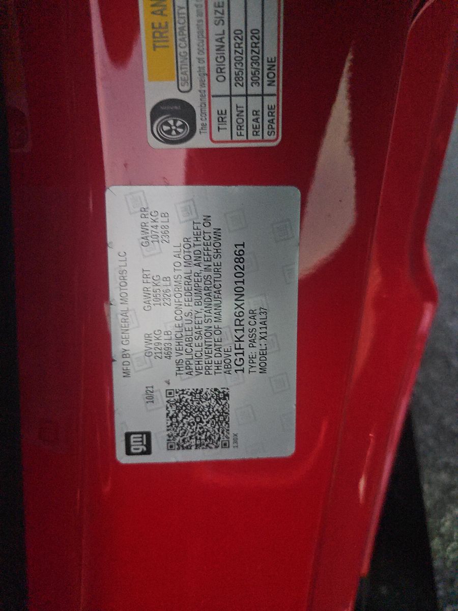 2022 Chevrolet Camaro ZL1 RWD