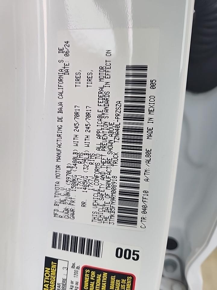 2024 Toyota Tacoma SR5 RWD