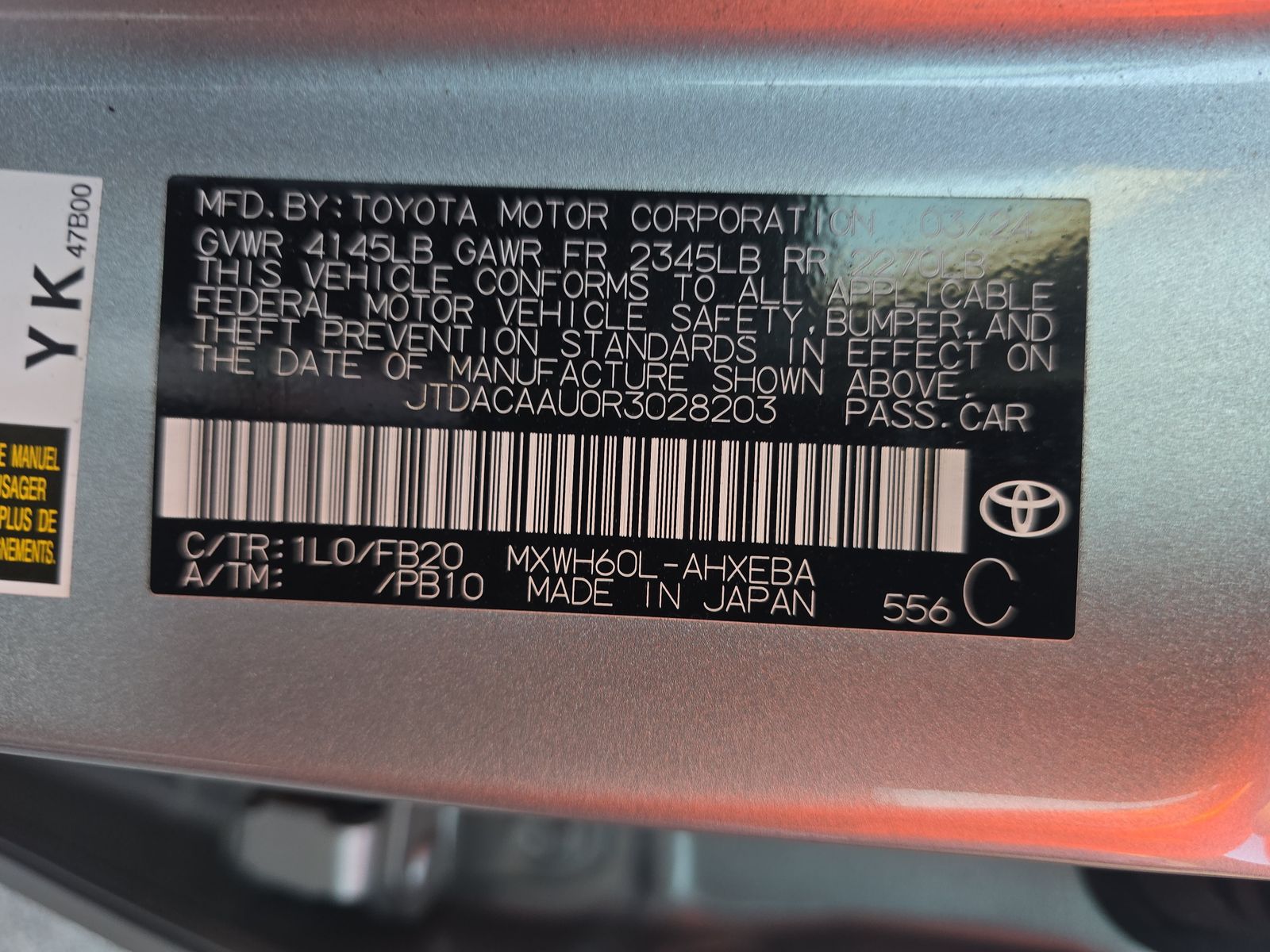 2024 Toyota Prius LE FWD