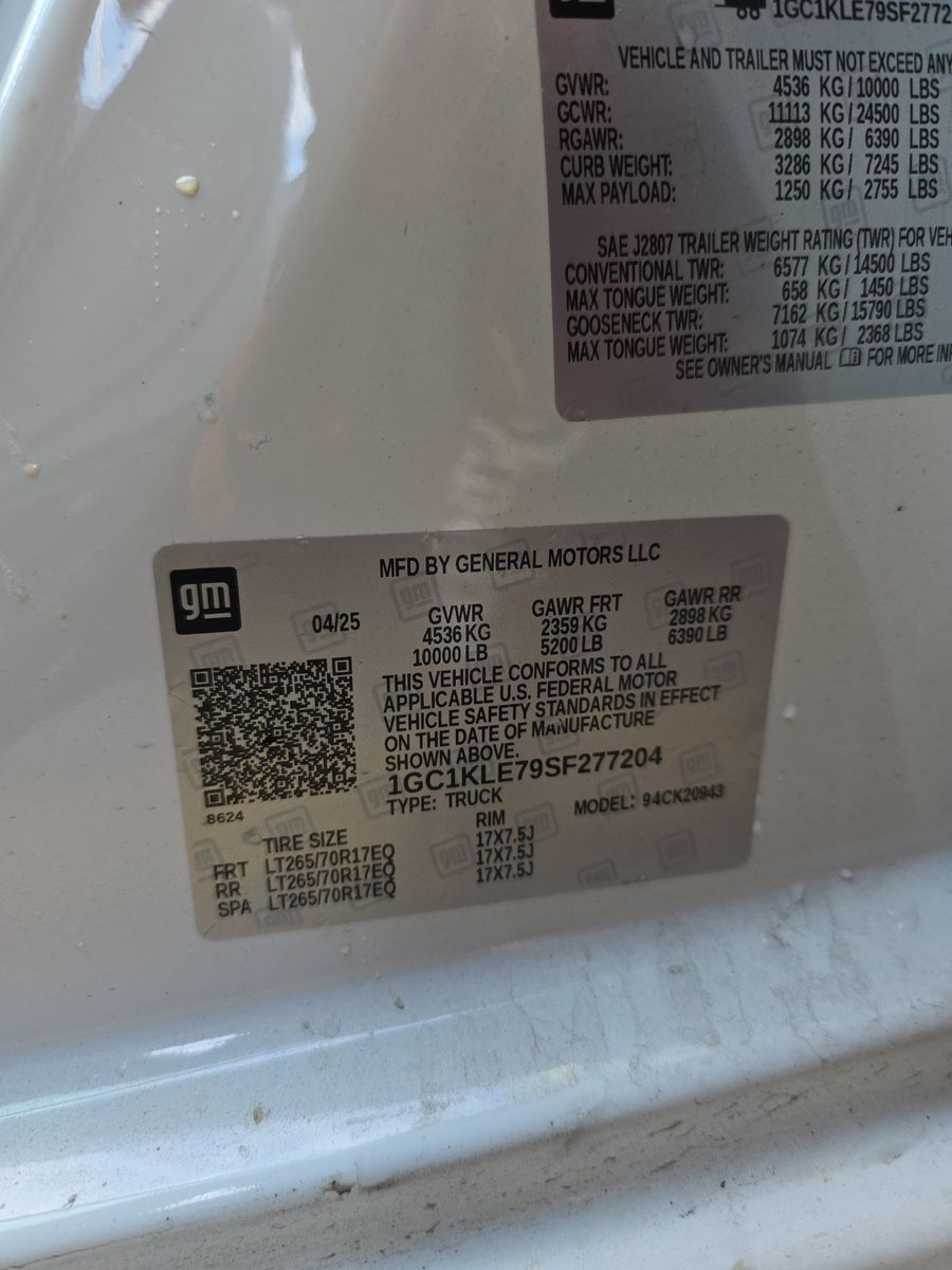 2025 Chevrolet Silverado 2500HD Work Truck AWD