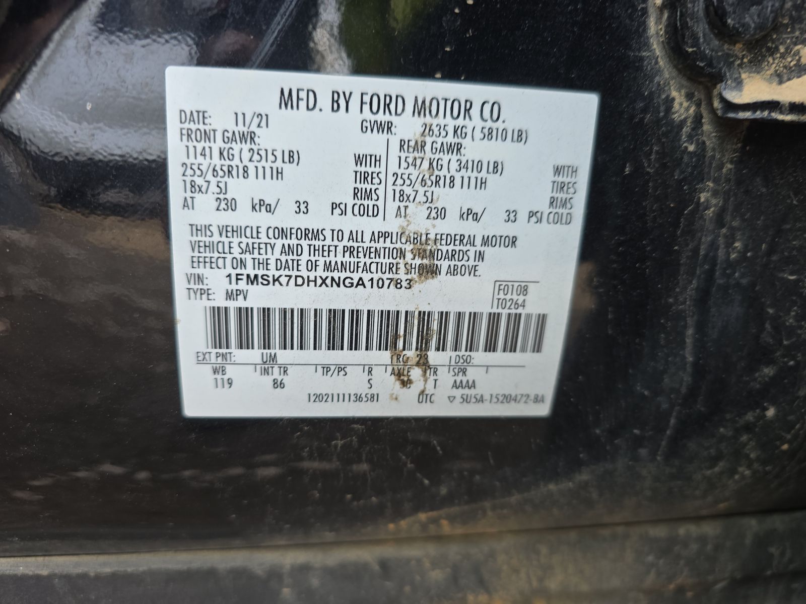 2022 Ford Explorer XLT RWD