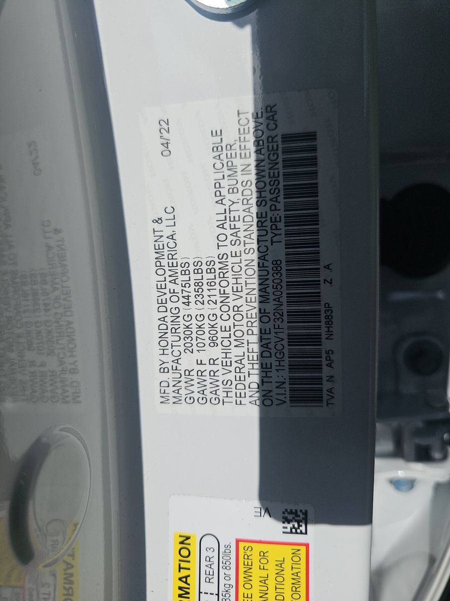 2022 Honda Accord Sport FWD