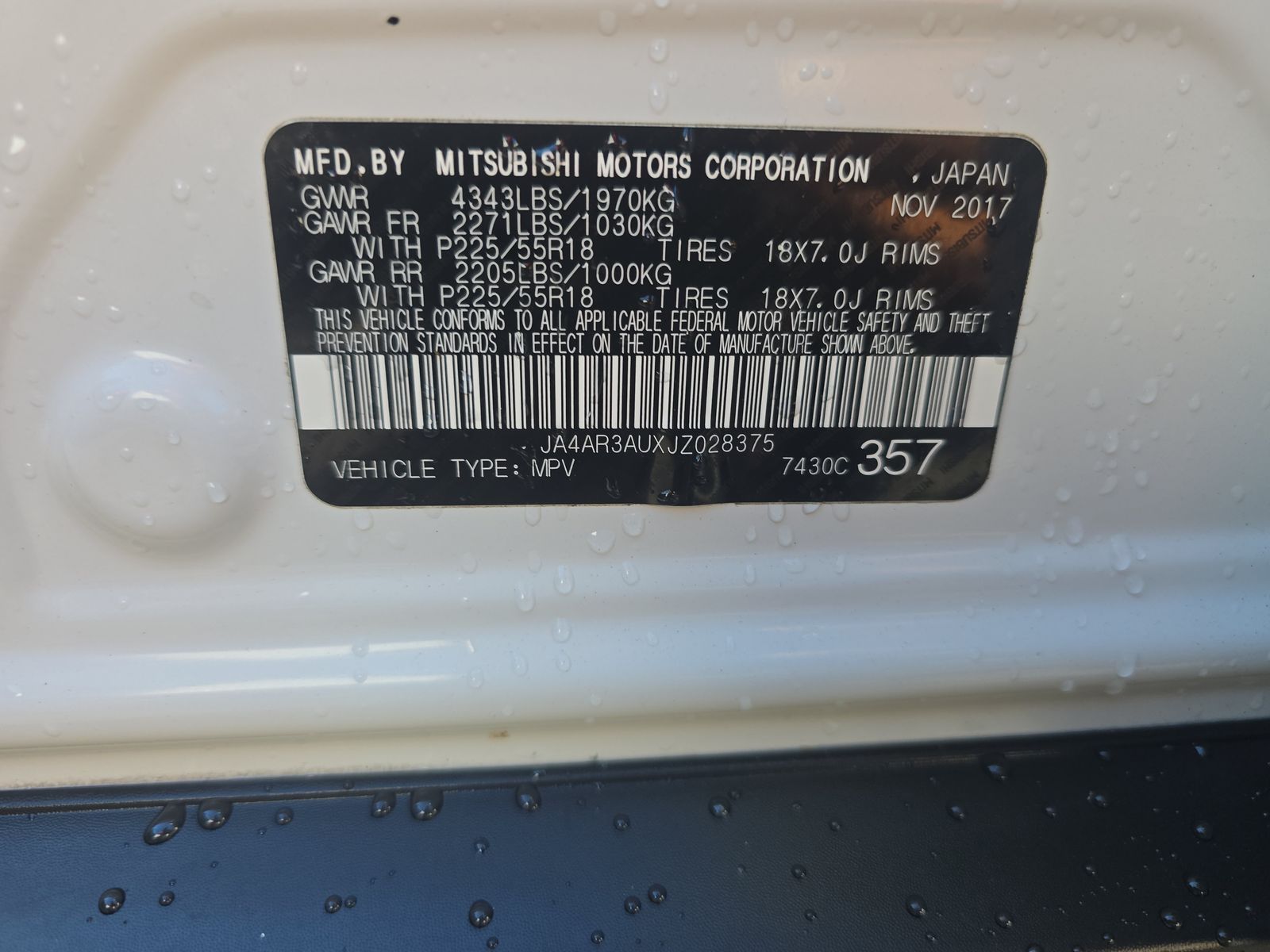 2018 Mitsubishi Outlander Sport ES AWD