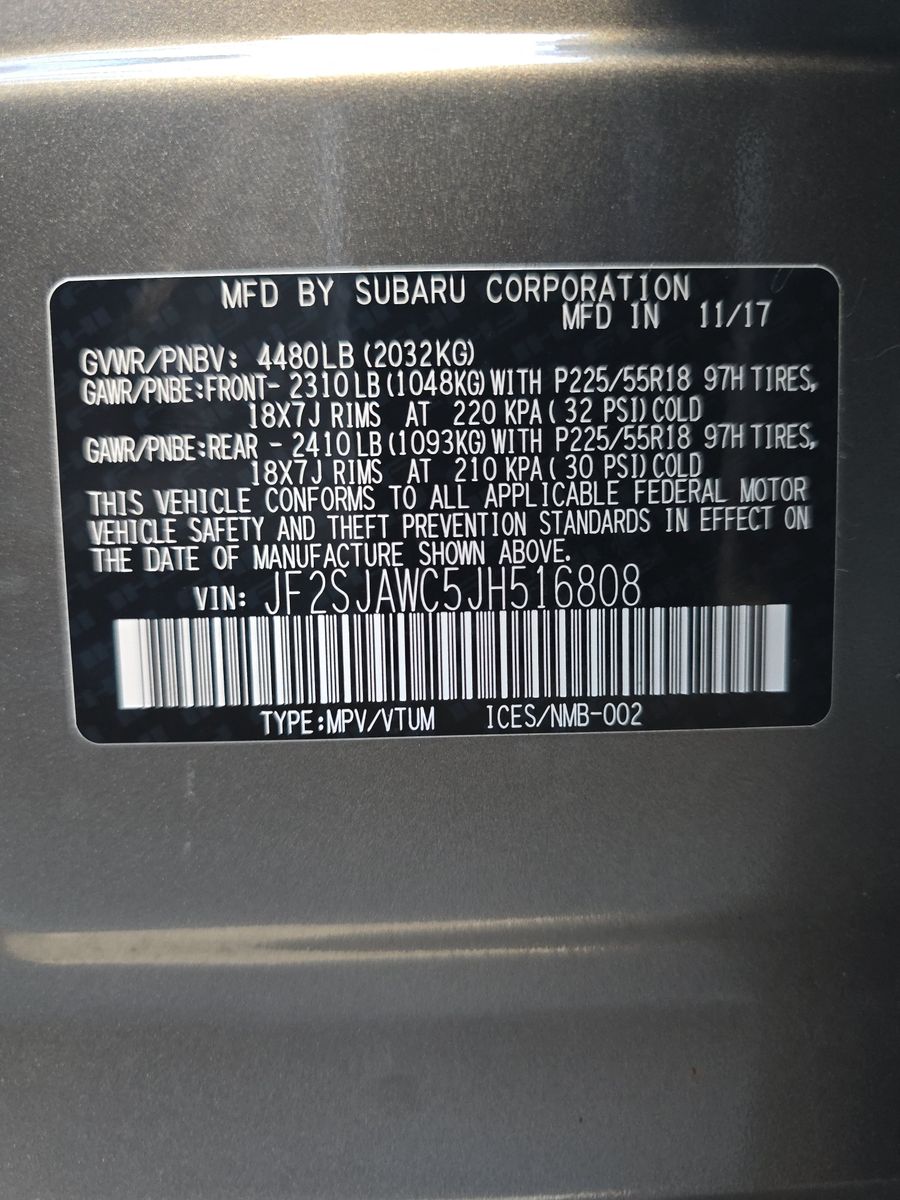 2018 Subaru Forester 2.5i Touring AWD