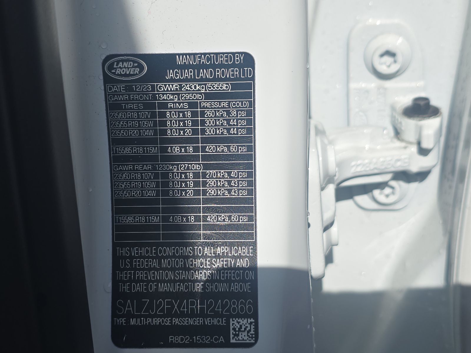 2024 Land Rover Range Rover Evoque S AWD