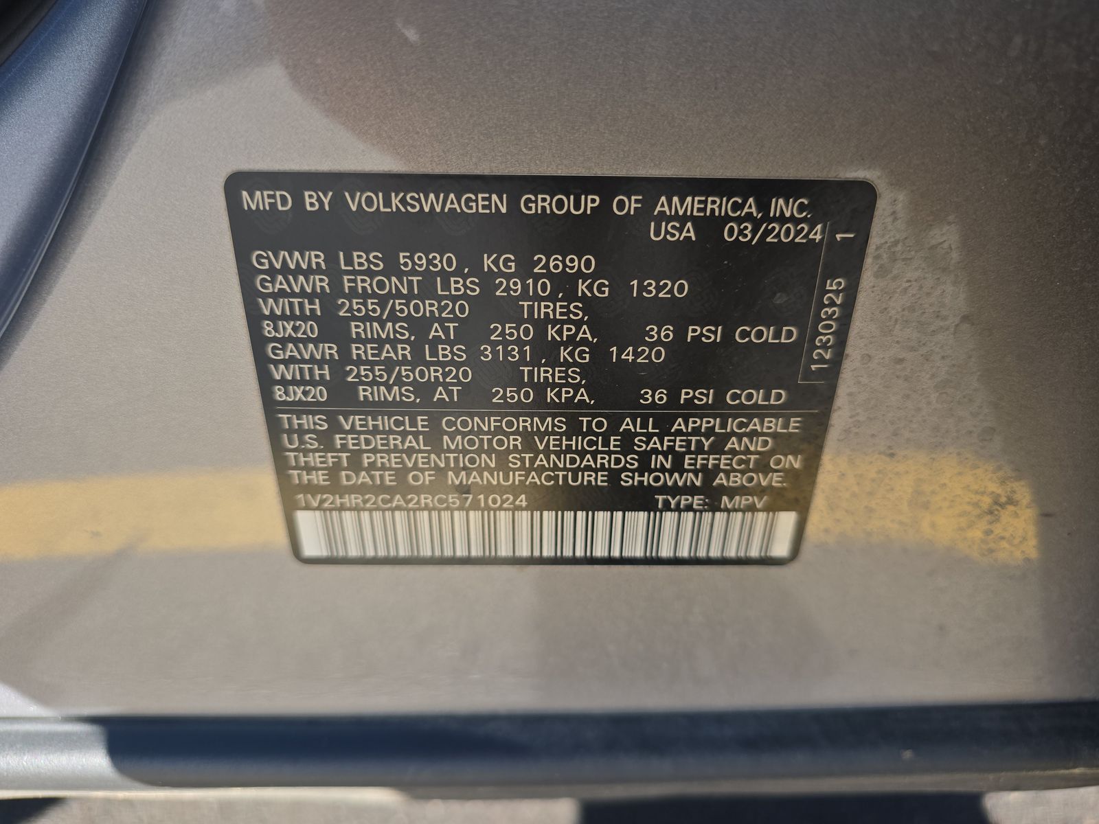 2024 Volkswagen Atlas 2.0T SE AWD