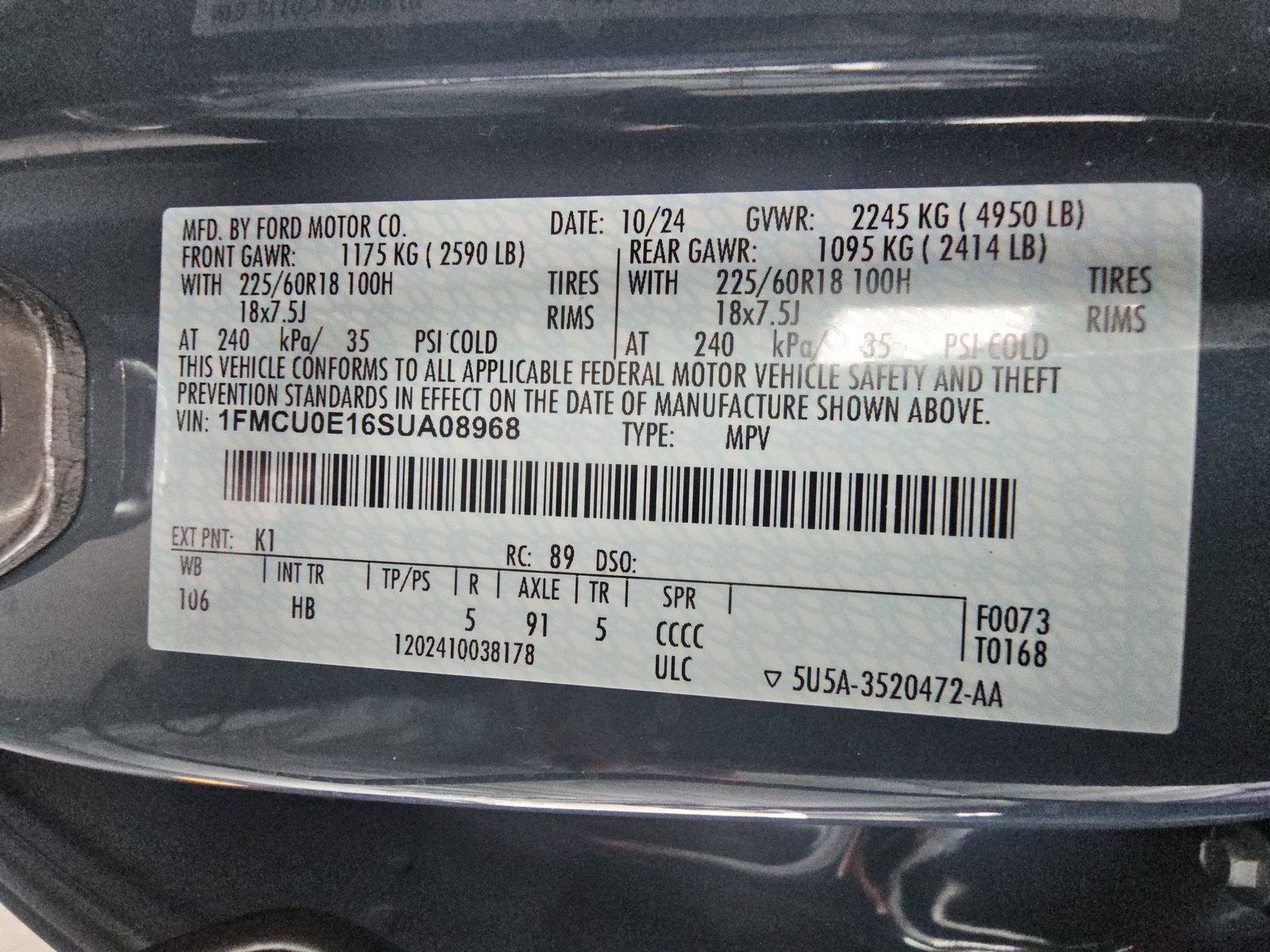 2025 Ford Escape Plug-In Hybrid FWD