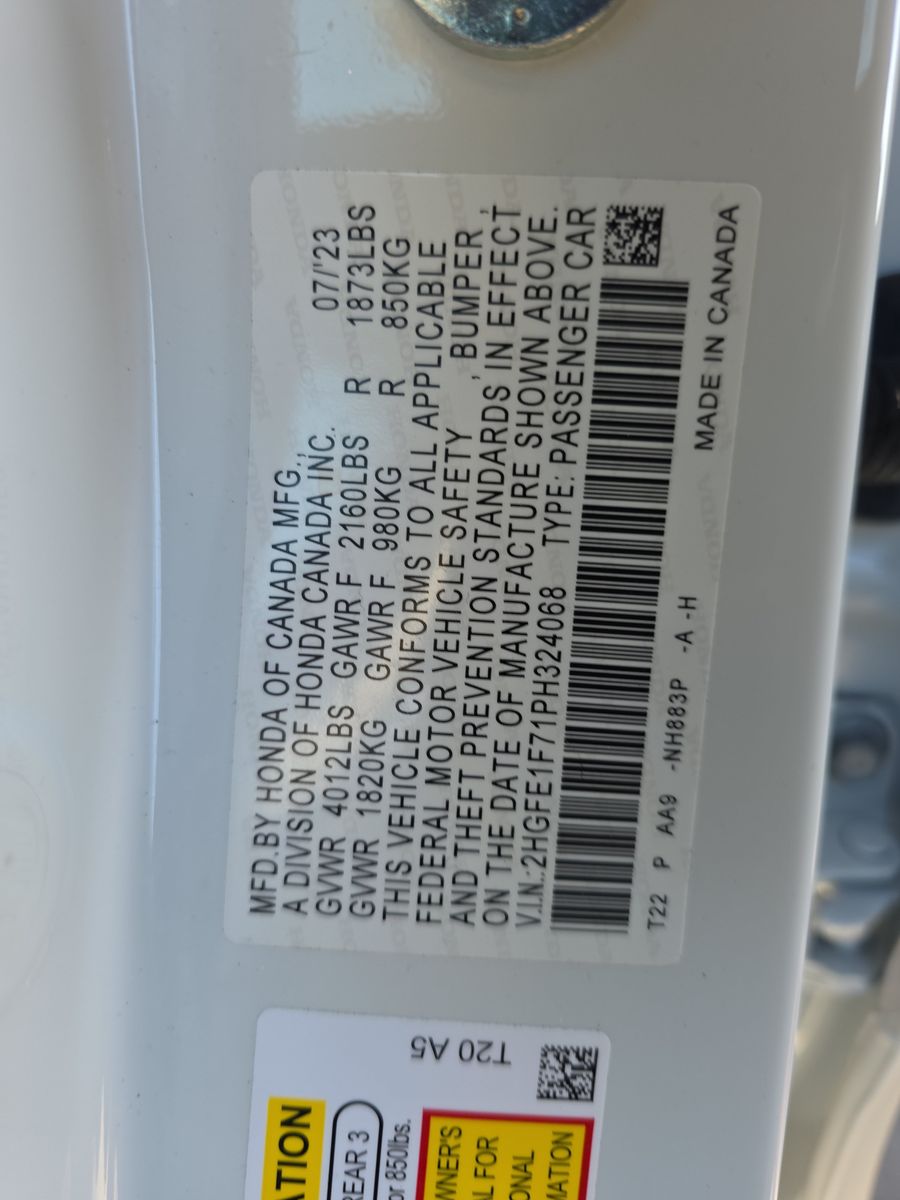 2023 Honda Civic EX FWD