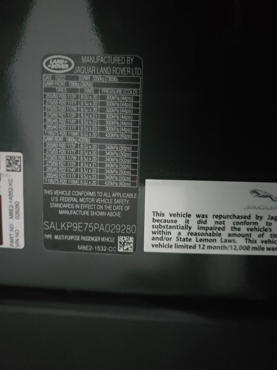 2023 Land Rover Range Rover SE AWD