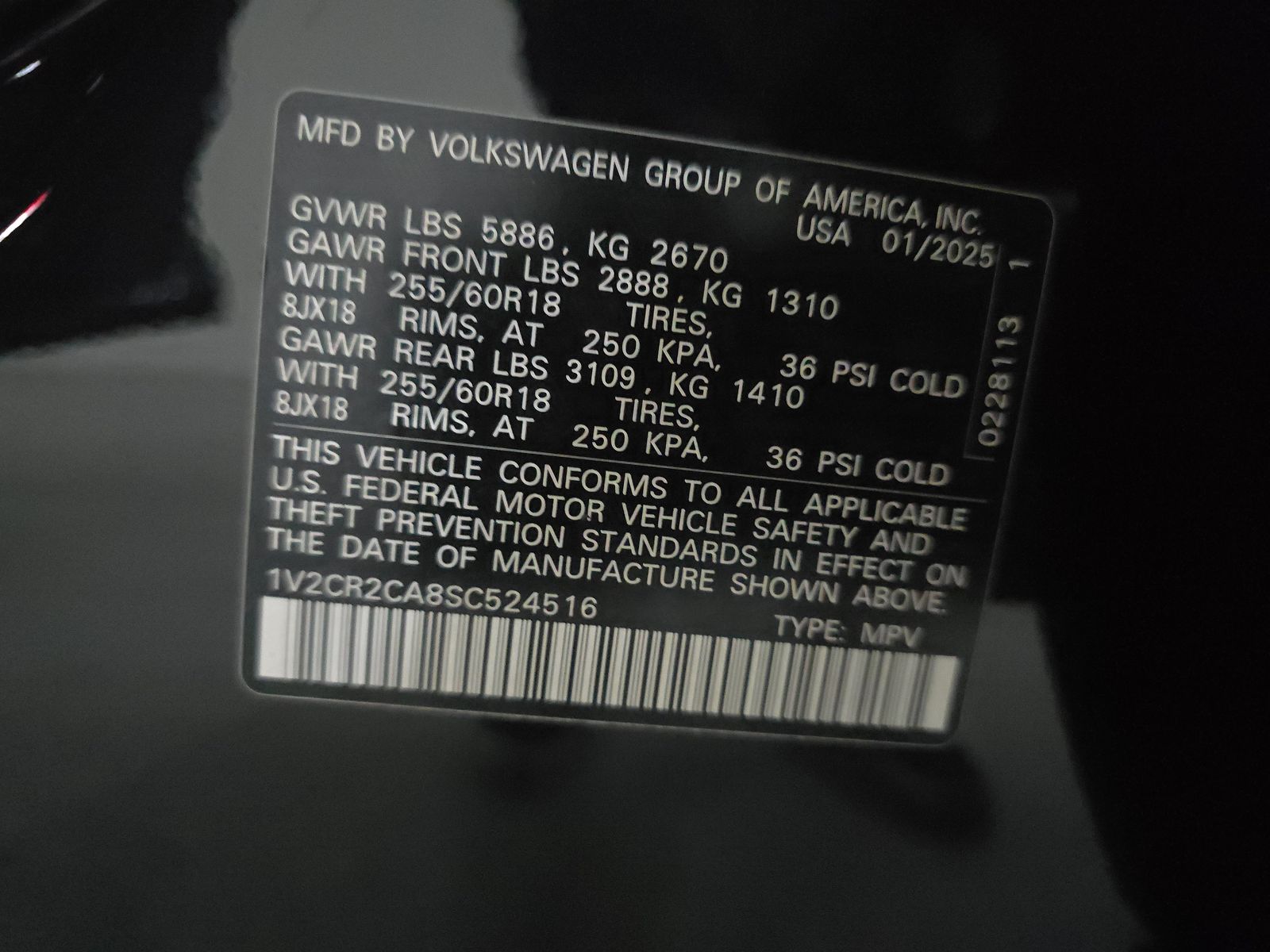 2025 Volkswagen Atlas 2.0T Peak Edition AWD