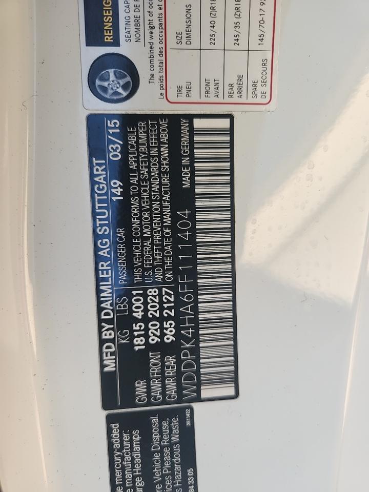 2015 Mercedes-Benz SLK SLK 250 RWD